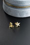 Heliophilia Silver Pendientes de Plata de Ley 925 con Recubrimiento de Oro y Circón